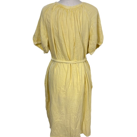 Faherty Dream Cotton Gauze Carmel dress in Sahara Sun yellow Sz XL Lagen Boho - Picture 3 of 6